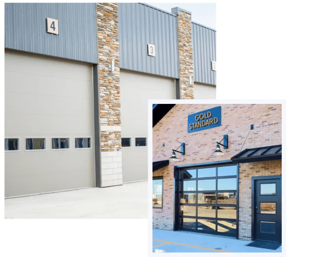 Commercial garage doors.